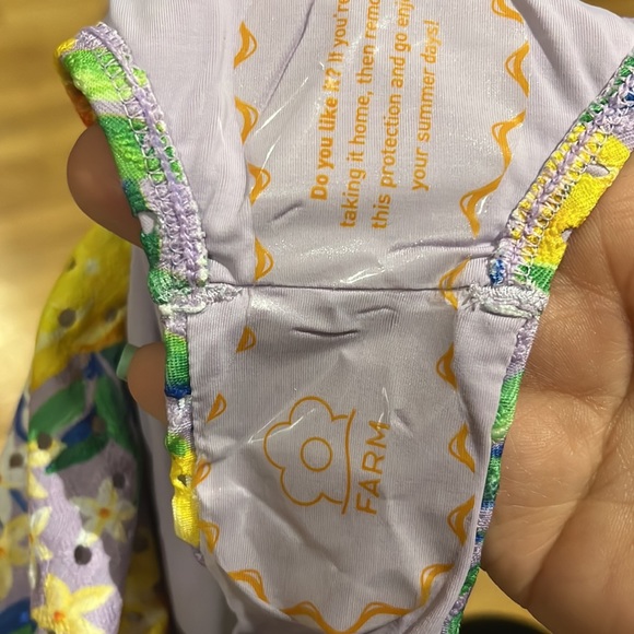 New Farm Rio Lemon Drop Low-Back One-Piece Swimsuit - Picture 14 of 14